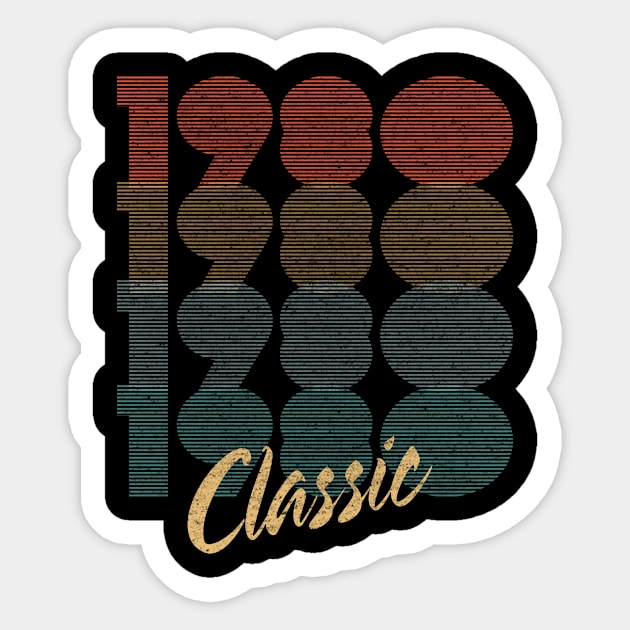 1980 - Retro Vintage Classic Birthday Gift Sticker by ReneeCummings